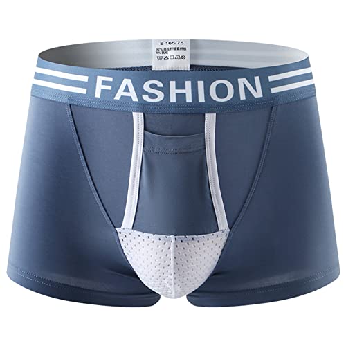 Boxershorts Herren Großer Beutel Männer Unterhosen Mit Separatem Beutel Weiche Retroshorts Mit Hoden Beutel Baumwoll Atmungsaktive Boxer Shorts Dünn Bequem von Generisch
