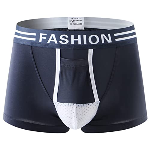 Boxershorts Herren Großer Beutel Männer Unterhosen Mit Separatem Beutel Weiche Retroshorts Mit Hoden Beutel Baumwoll Atmungsaktive Boxer Shorts Dünn Bequem von Generisch