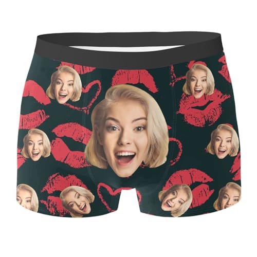 Generisch Boxershorts Mit Gesicht Foto Personalisierte Männer Unterhose Lustige Retroshorts Für Herren Personalised Geschenke Boxers Ostern Valentinstag Weihnachten Geburtstag Boxershorts von Generisch