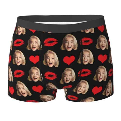 Generisch Boxershorts Mit Gesicht Foto Personalisierte Männer Unterhose Lustige Retroshorts Für Herren Personalised Geschenke Boxers Ostern Valentinstag Weihnachten Geburtstag Boxershorts von Generisch