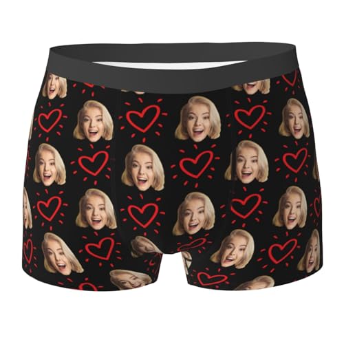 Generisch Boxershorts Mit Gesicht Foto Personalisierte Männer Unterhose Lustige Retroshorts Für Herren Personalised Geschenke Boxers Ostern Valentinstag Weihnachten Geburtstag Boxershorts von Generisch