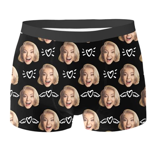 Boxershorts Mit Gesicht Foto Unterhose Personalisierte Boxershorts Männer Unterhose Lustige Retroshorts Für Herren Personalised Geschenke Boxers Ostern Valentinstag Weihnachten Geburtstag Boxershorts von Generisch