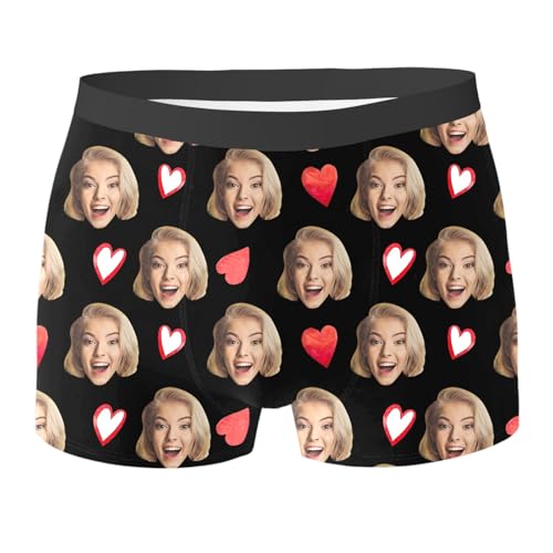 Boxershorts Mit Gesicht Foto Unterhose Personalisierte Boxershorts Männer Unterhose Lustige Retroshorts Für Herren Personalised Geschenke Boxers Ostern Valentinstag Weihnachten Geburtstag Boxershorts von Generisch