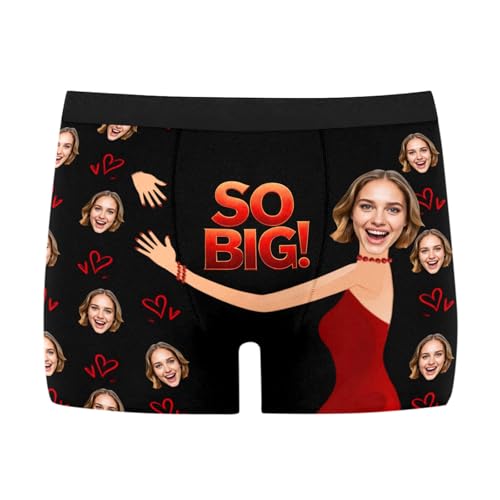Generisch Boxershorts Mit Gesicht Foto Personalisierte Unterhose Männer Unterhose Lustige Retroshorts Für Herren Personalised Geschenke Boxers Ostern Valentinstag Weihnachten Geburtstag Boxershorts von Generisch