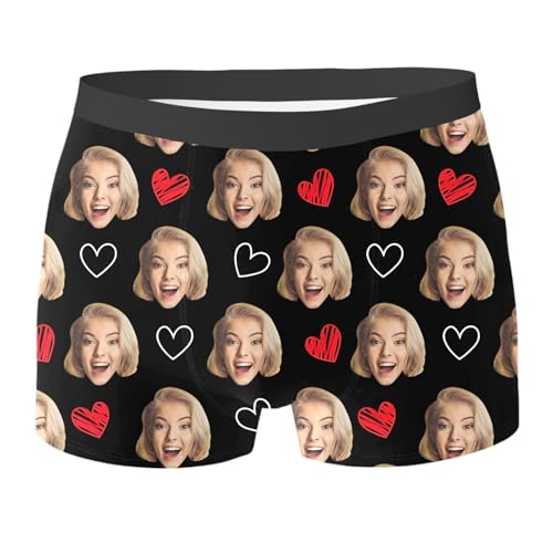 Boxershorts Mit Gesicht Foto Unterhose Personalisierte Boxershorts Männer Unterhose Lustige Retroshorts Für Herren Personalised Geschenke Boxers Ostern Valentinstag Weihnachten Geburtstag Boxershorts von Generisch