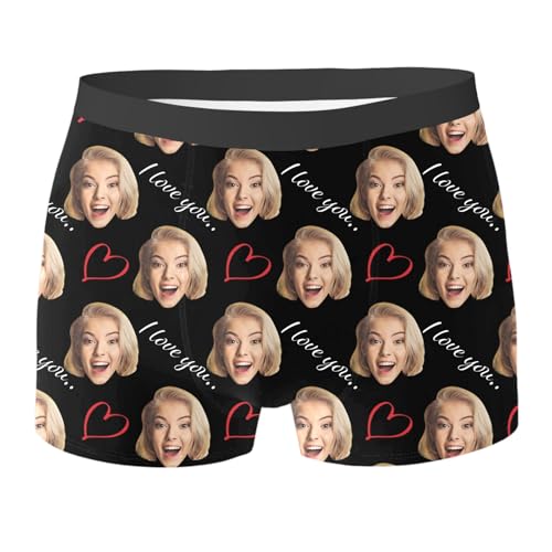 Boxershorts Mit Gesicht Foto Unterhose Personalisierte Boxershorts Männer Unterhose Lustige Retroshorts Für Herren Personalised Geschenke Boxers Ostern Valentinstag Weihnachten Geburtstag Boxershorts von Generisch