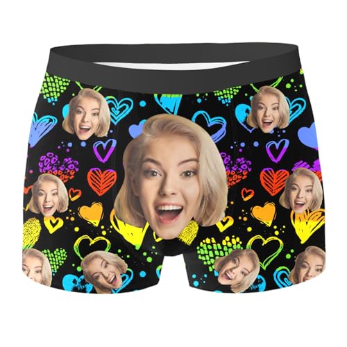 Boxershorts Mit Gesicht Foto Unterhose Personalisierte Boxershorts Männer Unterhose Lustige Retroshorts Für Herren Personalised Geschenke Boxers Ostern Valentinstag Weihnachten Geburtstag Boxershorts von Generisch