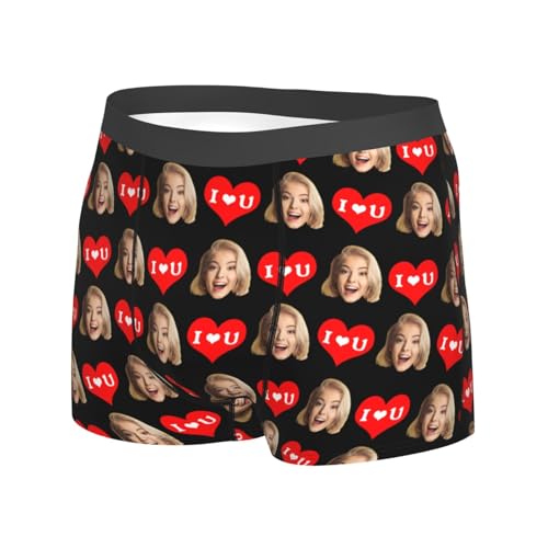 Boxershorts Mit Gesicht Foto Unterhose Personalisierte Boxershorts Männer Unterhose Lustige Retroshorts Für Herren Personalised Geschenke Boxers Ostern Valentinstag Weihnachten Geburtstag Boxershorts von Generisch