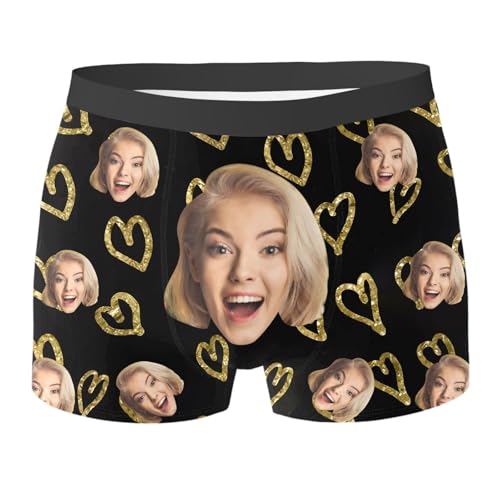 Boxershorts Mit Gesicht Foto Unterhose Personalisierte Boxershorts Männer Unterhose Lustige Retroshorts Für Herren Personalised Geschenke Boxers Ostern Valentinstag Weihnachten Geburtstag Boxershorts von Generisch