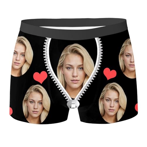 Boxershorts Mit Gesicht Foto Unterhose Personalisierte Boxershorts Männer Unterhose Lustige Retroshorts Für Herren Personalised Geschenke Boxers Ostern Valentinstag Weihnachten Geburtstag von Generisch