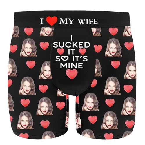 Boxershorts Mit Gesicht Foto Unterhose Personalisierte Boxershorts Männer Unterhose Lustige Retroshorts Für Herren Personalised Geschenke Boxers Ostern Valentinstag Weihnachten Geburtstag von Generisch