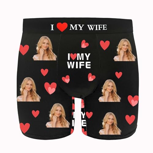 Boxershorts Mit Gesicht Foto Unterhose Personalisierte Boxershorts Männer Unterhose Lustige Retroshorts Für Herren Personalised Geschenke Boxers Ostern Valentinstag Weihnachten Geburtstag von Generisch