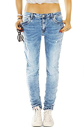 Boyfriendjeans Destroyed Hose im lockeren bequemen Stretch Relaxed Fit - Damen - j20r-1 (DE/NL/SE/PL, Alphanumerisch, XS, Regular, Regular, hellblau) von Generisch