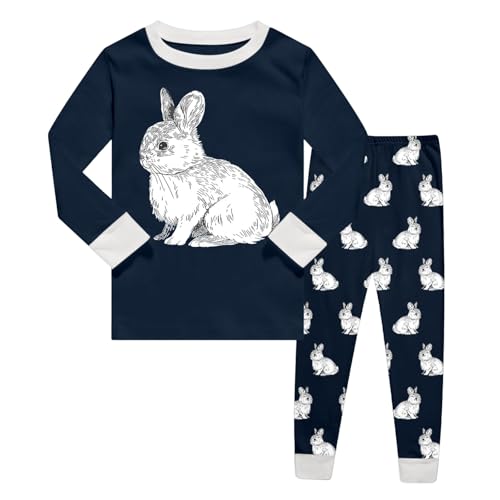 Braun Jungen Schlafanzug Lang Pyjama-Set Kinder Weich Niedlich Langarm Shirt Und Karierte Schlafanzughose Lang Nachtwäsche Hausanzug Set Größe 128 Bis 176 14 Jahre von Generisch