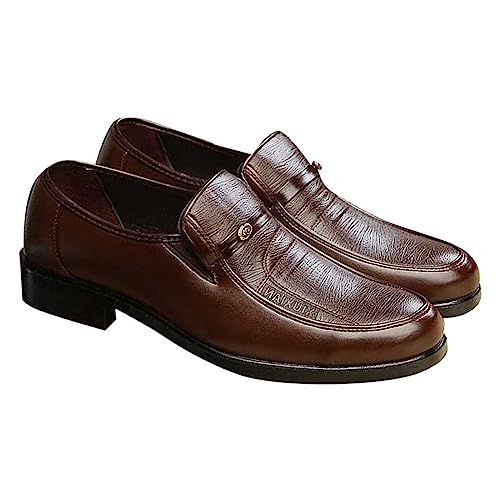 Braune Anzugschuhe Herren Spitzer Zehenbereich： Schwarze Lederschuhe Herren Anzug Business Schuhe Formelle Schuhe Casual Hochzeitsschuhe Freizeitschuhe Klassische Oxford-Schuhe Büro Schuhe von Generisch