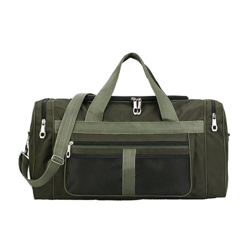 Braune Handtasche Damen Ledertasche Schwarz Duffel Bags for Traveling 65L Carry On Foldable Overnight Bag for Men Women Weekend Travel Duffle Bags with Shoe Compartment Koffer für (Green One Size) von Generisch