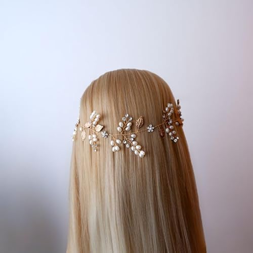 Braut Haarschmuck-Blätter Haarranke-Schmuck Klassische Hochzeit-Perlen Braut Schmuck-Kopfschmuck Prinzessin-Haar Kranz Braut Schmuck von Generisch