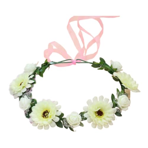 Brautblumenkrone für Hochzeit, Blumen-Haarbänder, Braut, Blumen-Haarreif, Frauen, Brautschmuck, Hochzeit, Event, Dekoration, Haarkranz von Generisch