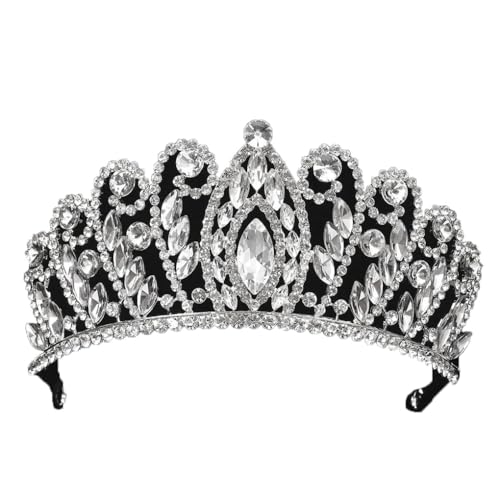 Brautkrone, Legierung, Hochzeit, Tiara, funkelnder Kopfschmuck für Damen, Mädchen, Geburtstag, Hochzeit, Metall Brautkrone, Legierung, Hochzeit, Tiara, funkelnder Kopfschmuck für Damen, Mädchen, Geburtstag, Hochzeit, Metall von Generisch