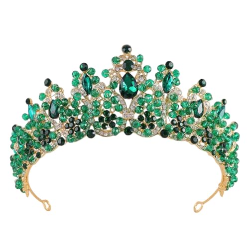 Brautkrone, exquisit, handgefertigt, Perlenkrone, Kopfbedeckung, Brautschmuck, Hochzeit, Haarschmuck, Kristall Metalllegierung Kristall von Generisch