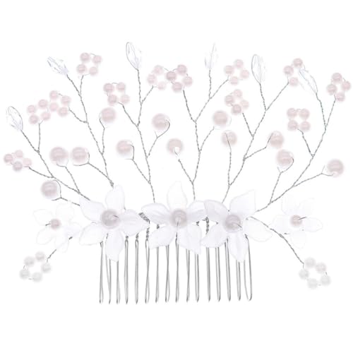 Brautschmuck Seitenkamm: Brautclip mit Kunstperlen, elegantes Hochzeitsaccessoire von Generisch