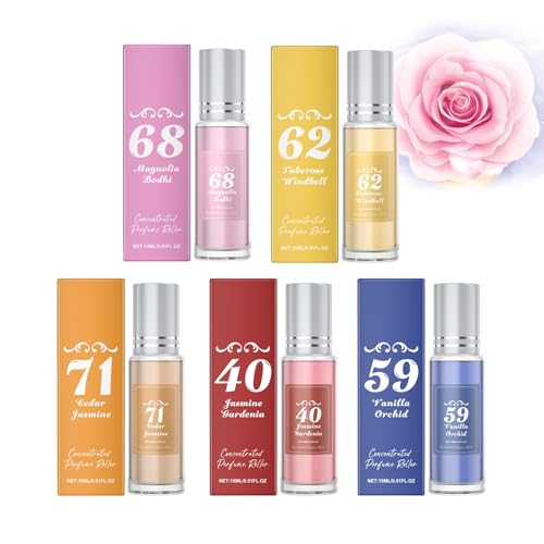 Parfum, 5 Stück Parfum Body Spray, Eau de Toilette Body Splash, Women's Parfum with Fresh-Fruity and Floral Fragrance Perfume Spray, Lang Anhaltender Duftspray (15ml, 5PCS) von Generisch