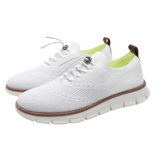 Breeze Schuhe Herren Schnürschuhe für Alltag Herren Atmungsaktive Mesh Schuhe Elegante und Leichte Sneakers Bequemes Gehen Netz-Sneaker für Business Freizeitkleidung Bootsschuhe von Generisch