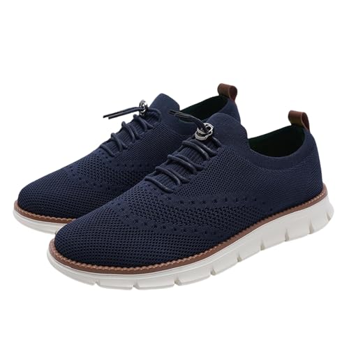 Breeze Schuhe Herren Schnürschuhe für Alltag Herren Atmungsaktive Mesh Schuhe Elegante und Leichte Sneakers Bequemes Gehen Netz-Sneaker für Business Freizeitkleidung Bootsschuhe von Generisch