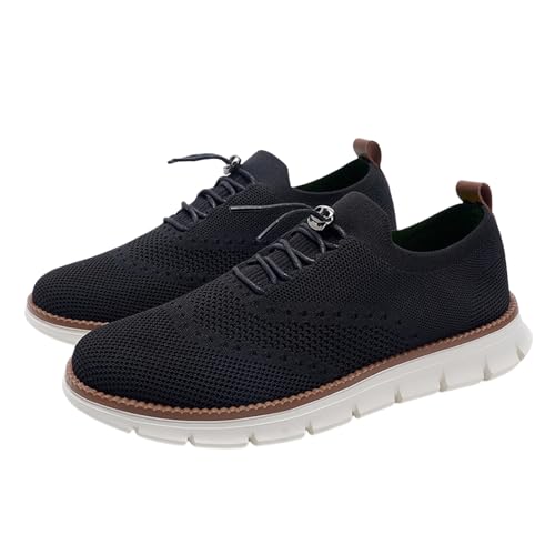Breeze Schuhe Herren Schnürschuhe für Alltag Herren Atmungsaktive Mesh Schuhe Elegante und Leichte Sneakers Bequemes Gehen Netz-Sneaker für Business Freizeitkleidung Bootsschuhe von Generisch