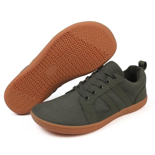 Breeze Schuhe Herren Sportschuhe Barfußschuhe Herren Walkingschuhe mit Breite Zehenbox Traillaufschuhe Weich Leicht Strandschuhe Sommer Atmungsaktiv Fitnessschuhe Schnell Trocknend von Generisch