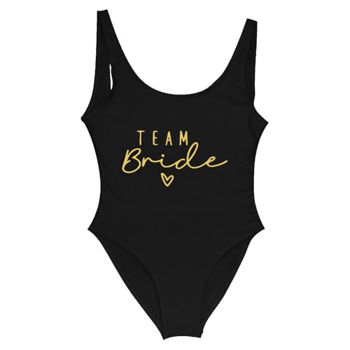 Bride Badeanzug für Damen, einteilig, formend, Junggesellinnenabschied, Kostüm für Damen, Curvy, Rosa, Team Bride Bikini, Kostüm Bride to be Junggesellinnenabschied Beachwear, Badeanzug für Damen, von Generisch