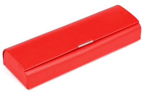 Brillenetui “Hamburg” - 100% echtes Leder – handgefertigt.Hartschalenetui für Sonnen- und Lesebrillen. Für Männer – Frauen – Unisex. Rot von Generisch