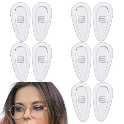 Brillennasenpolster | Ersatz -Nasenstück -Pad | 12 Paar Silikonnasenpolster für Brillen | Haftnasenpolster Brille Nasenpolster für Gläser, Brille und Sonnenbrille von Generisch