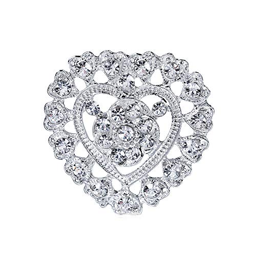 Brosche Frauen Corsage Silber Herz Hochzeit Braut Pin Männer Kleid Brosche Schals Schal Clip Tasche Ornament WeihnachtsgeschenkNützlich und professionell Brosche Frauen Corsage Silber Herz Hochzeit Braut Pin Männer Kleid Brosche Schals Schal Clip Tasche Ornament WeihnachtsgeschenkNützlich und professionell von Generisch