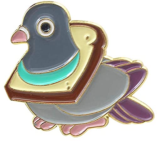 Brosche Pins Emaille Pins, Unisex Cartoon Brot Emaille Brosche Pin Abzeichen Revers Kleidung Dekor für DIY Kleidung Taschen Rucksäcke von Generisch