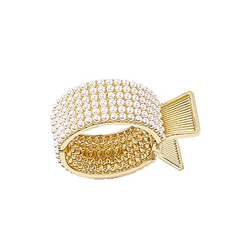 Brosche Pullover Schal Clips Metall-Haarspangen Rutschfeste hohe Pferdeschwanz-Haarklemmen für Frauen dünnere Haare mit starkem Halt Mode-Haarschmuck Molekül Schmuck (F, One Size) von Generisch