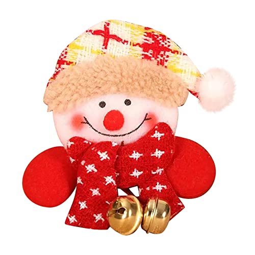 Broschen für Damen liefert leuchtende hängende Glocke Brosche Pin Abzeichen Mann Schneemann Weihnachtsgeschenke Kindergeschenke Kleider Klammer Schal (B, One Size) von Generisch