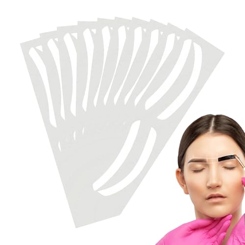 Brow Mapping Guide Paper, Airbrush Eyebrow Sticker - Brow Border Shaping Mapping Guide Tape | 10 Paare professioneller Augenbrauenfärbungsherrscher, Färbentönungshaper, Hilfsmarken, Augenbrauenschutz von Generisch