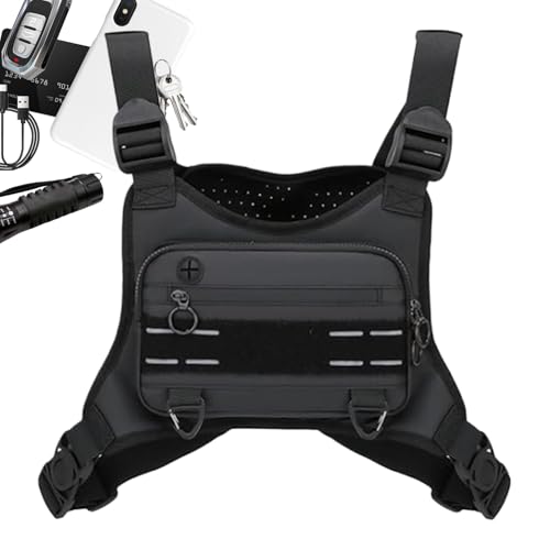 Brustbeutel für Männer - Outdoor Chest -Bag Laufweste, Weste wasserdicht Verstellbarer Beutel für Rucksackstücken im Freien im Freien Wanderjagd Frauen Jogging Workout Runners Jogging von Generisch