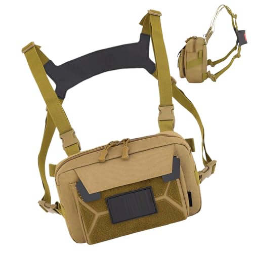 Brusttasche Für Damen,Reitweste Mit Packfunktion - Anti-Diebstahl Leichtgewicht Westen-Brusttasche für Outdoor Sport Camping Angeln Jagd von Generisch