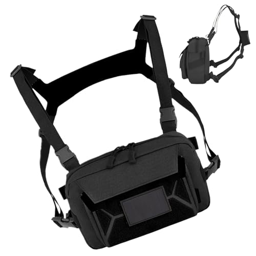 Brusttasche Für Männer - Reitweste Mit Packfunktion,Multifunktionale Trinkflaschen-Weste Für Jagen Skifahren Reisen Sport Campen Radfahren Brusttasche Für Männer - Reitweste Mit Packfunktion,Multifunktionale Trinkflaschen-Weste Für Jagen Skifahren Reisen Sport Campen Radfahren von Generisch
