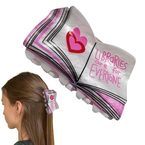 Buch-Haarklammer, niedliche Haarklammer, modisches Haar-Accessoire für dickes oder feines Haar, Haarklammern für Damen, niedliche Haarspangen Buch-Haarklammer, niedliche Haarklammer, modisches Haar-Accessoire für dickes oder feines Haar, Haarklammern für Damen, niedliche Haarspangen von Generisch