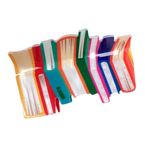 Buch Haarklammern, 2 Stück Buch-Haarklammern in Geripptem Farbblockdesign, Niedliche Lehrer Haar Krallen Spangen, Rutschfeste Feine Haarklammern Aus Acryl, für Schüler, Lehrer Buch Haarklammern, 2 Stück Buch-Haarklammern in Geripptem Farbblockdesign, Niedliche Lehrer Haar Krallen Spangen, Rutschfeste Feine Haarklammern Aus Acryl, für Schüler, Lehrer von Generisch