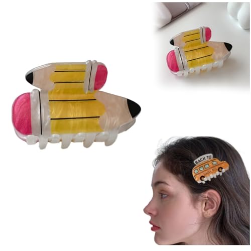 Buch-Haarklammern,Bücherregal-Haarklammern,Rutschfes Hair Claw Clips Niedliche Acryl Haarklammern Für Damen Haarspangen Kann Als Geschenk Für Mädchen Verwendet Werden (C) von Generisch