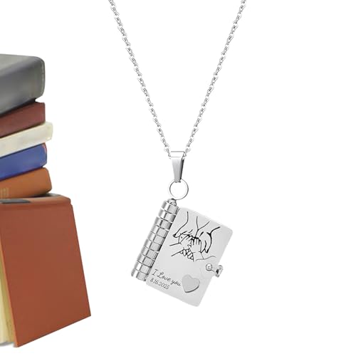 Buch Halskette Für Tochter, Meine Tochter Buch Halskette, Edelstahl Mehrlagiges Öffnungsanhänger Für Zuhause Valentinstag Schule Reise Weihnachten Geburtstag Abschluss Täglich von Generisch