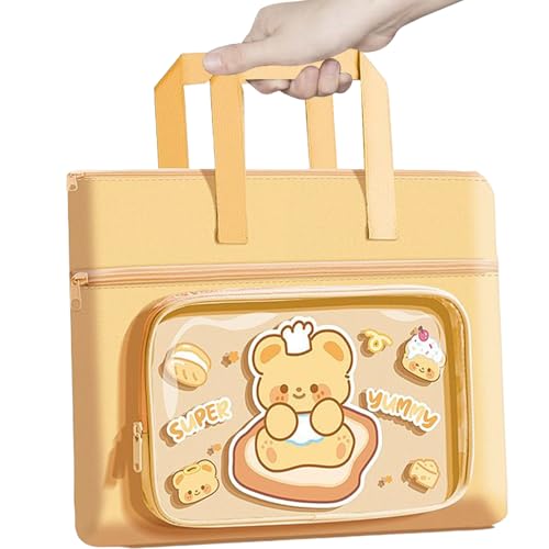 Buch-Tasche | Cartoon Laptop Arbeitstasche | Großvolumige wasserdichte Reißverschluss-Tasche für Mädchen Schüler und Kinder für Schule Arbeit Urlaub Kindergarten Schulausflug von Generisch