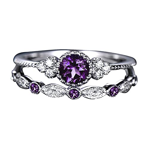 Bücher Der Der Ringe Schmuck Mode Ring Set 1 Paar Damen 9 Paar Ringe Größe Ringe Modische Ringe (Purple, One Size) von Generisch