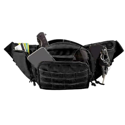 Bumbags Waist Fanny Pack - Damen Fashion Bauchtasche | Multifunktionale Hüfttasche | Sport Hüfttasche für Outdoor Radfahren, Laufen, Wandern und Joggen (Mehrfarbig), Schwarz , Refer to description, von Generisch