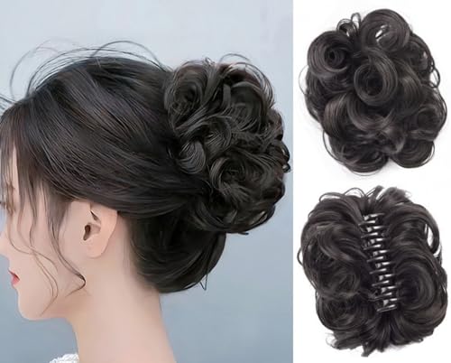 Bun Extension Clips, Bun Extension Clips for Women, Ponytail Hair Extensions, with No-Slip Grip with Adjustable Clip von Generisch