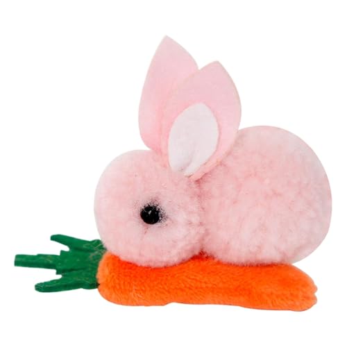 Bunny Hairpin – Tragbare Haarspange aus Plüsch in Hasenform | Haarspange für Kaninchen Karotte für Ostern, Cartoon-Hasenklammern für Mädchen von Generisch